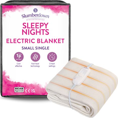 Slumberdown Sleepy Nights Electric Blanket, Small Single