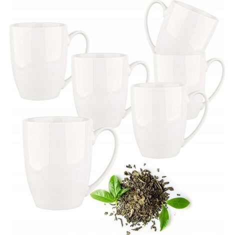 Set di 6 tazze da caffè e tè con manico, Altom Design Bella 320 ml