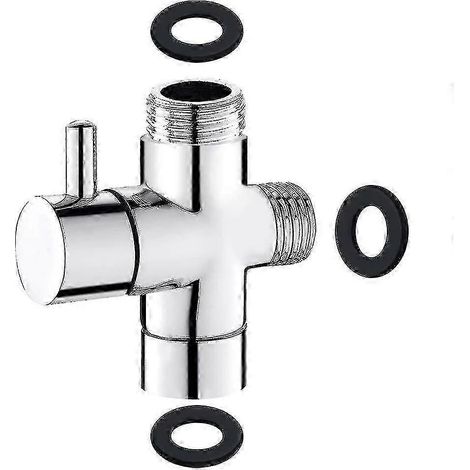 Inverseur de douche à 3 voies G 1/2 pouce en laiton massif - PR (1/4)