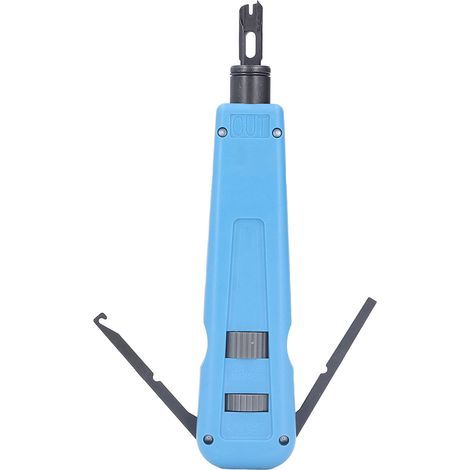 Adjustable crimping tool for inserting cables and wires into a 110/88 module. (1/5)