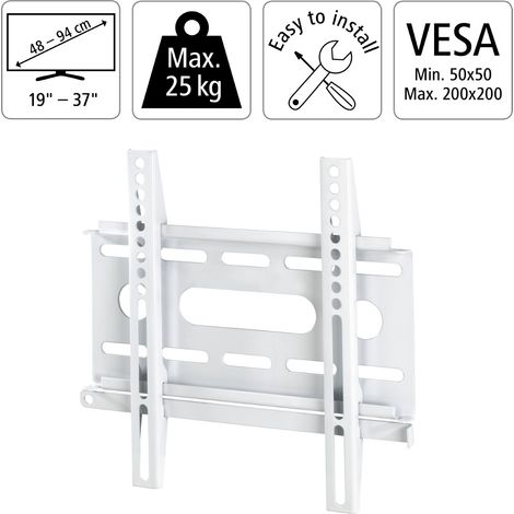 TV Wandhalterung FIX Slim Weiß bis 37" (1/5)