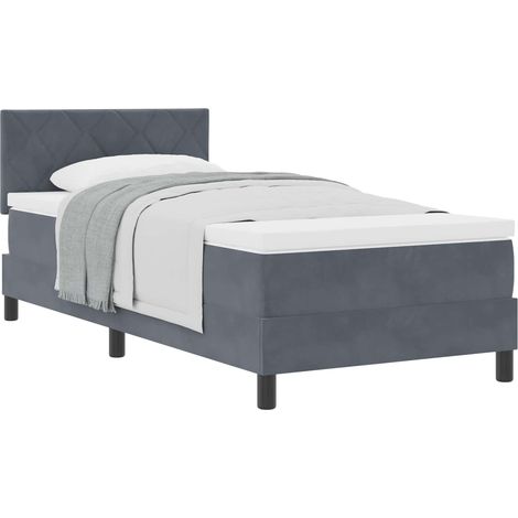 Maison Exclusive - Boxspringbett mit Matratze Dunkelgrau 90 x 200