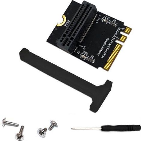 M.2 NVMe PCIe M.2 NGFF Key M auf M.2 Key A/E SSD-Adapter, vertikale Installation für M.2 NVMe 2230 SSD-Riserkarte (1/5)