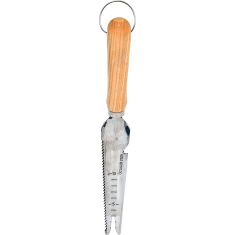 Primaster Unkrautstecher Edelstahl 33 cm mit Holzgriff (1/2)