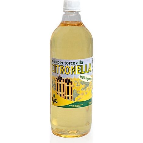 TrAdE Shop Traesio - Olio Alla Citronella Vegetale Per Torce Lampada Antizanzare Mosche Fiaccole -