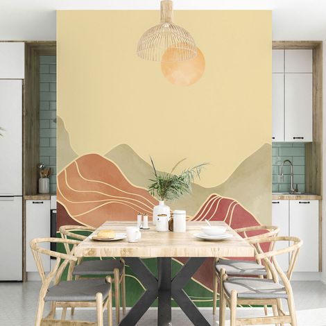 Papier peint panoramique - Paysage Boho - 130 cm x 182 cm (1/4)