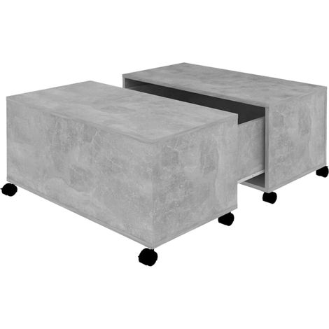 Maison Exclusive - Couchtisch Betongrau 75x75x38 cm Holzwerkstoff