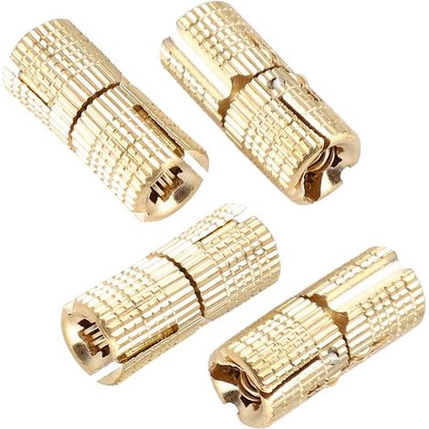 4 pièces/paquet en laiton caché - charnière à baril invisible fermeture à glissière meubles charnières pour porte en bois bricolage boîtes cadeaux boîte à bijoux artisanales or, coin d'abeille (1/5)