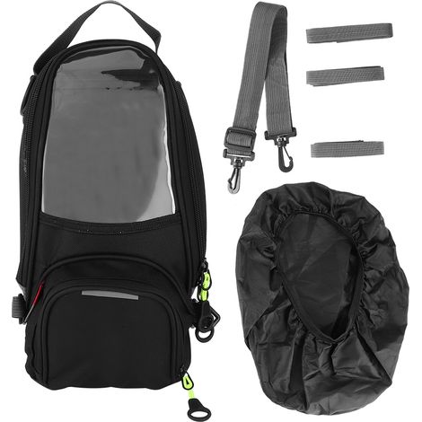 Sac à dos moto étanche avec grande fenêtre transparente pour GPS et aimants de selle (1/5)