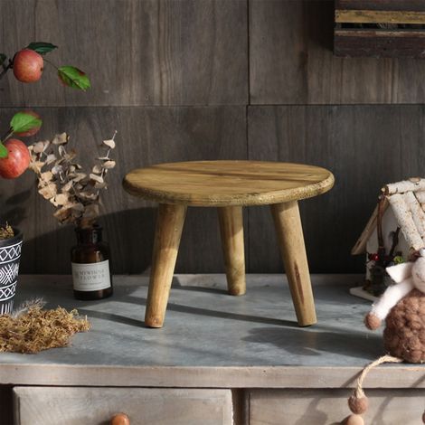 Petite tabouret créatif en bois, décoration de table, étagère à plantes pour balcon, accessoire de jardin, support pour objets, accessoire photo, taille petite. (1/5)