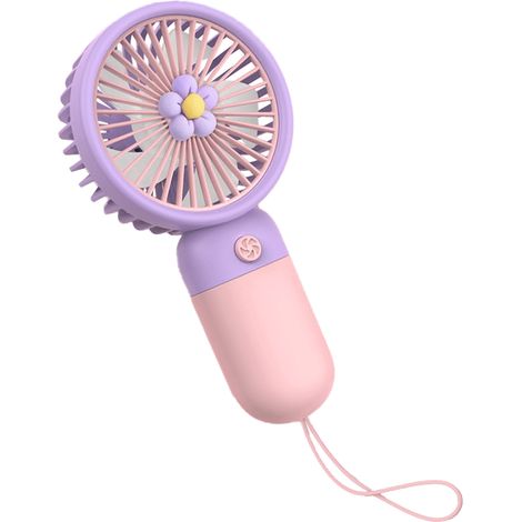 Nouveau mini ventilateur portable à motif floral - Ventilateur portable avec stockage USB (1/5)