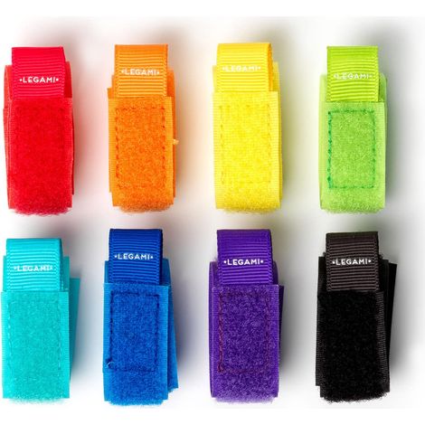 Legami - Set di 8 Fascette stringicavo, colorate, con Chiusura a Strappo, Riutilizzabili,18x2 cm (1/3)