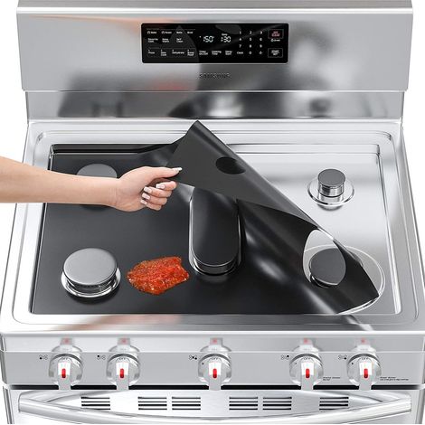 Protecteur de cuisinière à gaz, adapté aux cuisinières à gaz Samsung, tapis de protection de cuisinière, réutilisable, revêtement de four, revêtement antiadhésif et lavable, garde la cuisinière propre (1/5)