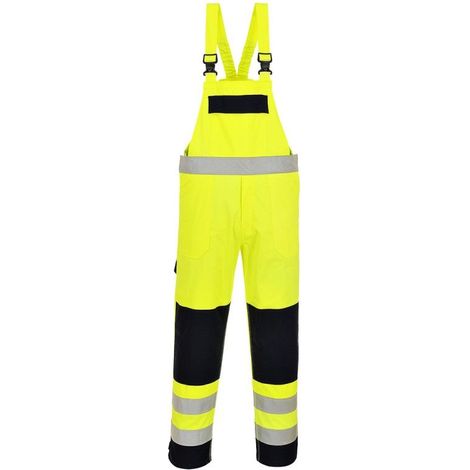 Cotte à Bretelle Hivis Multirisques Couleur : Jaune/marine Taille Xxxl - Portwest (1/2)