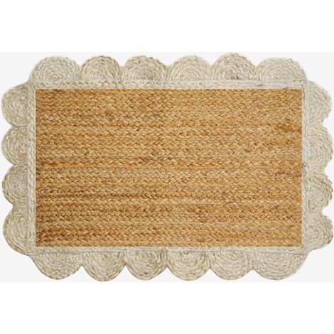 SKLUM Rechteckiger Haustierteppich 30x50 cm aus Jute Lolseb Beige Tapioca – Braun Jute (1/5)