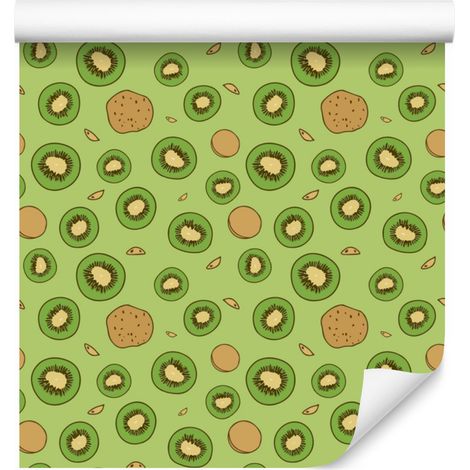 Kiwi-Limette, Gelb und Gold Tapete für Wohn- und Schlafzimmer 50x1000 cm (1/4)