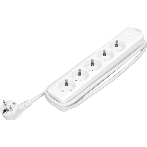Wasserdichte 5-fach Steckdosenleiste für den Außenbereich mit Kabel, EU-Stecker, 250 V, 10 A, 2200 W, Kontaktschutz, wasserdichter Überspannungsschutz für Garten und Werkstatt, SF008-5 (1/5)