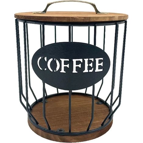 Organisateur de capsules de café, noir, pour plan de travail de cuisine, bar à café, bureau ou hôtel.-AquaForge (1/5)