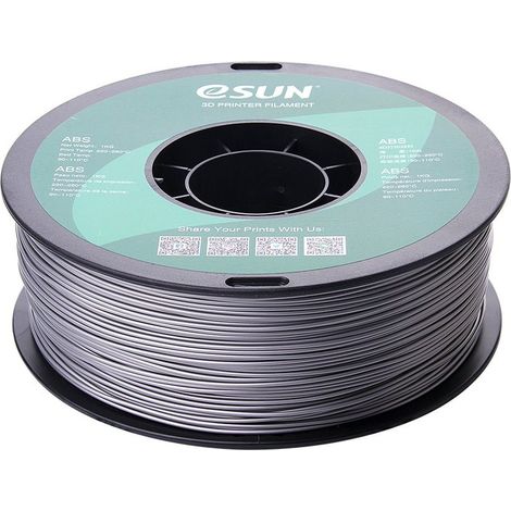 eSUN ABS+ Filament, 1.75mm, 1000g eSUN ABS+ Filament 1.75mm 1000g Silver (1/3)