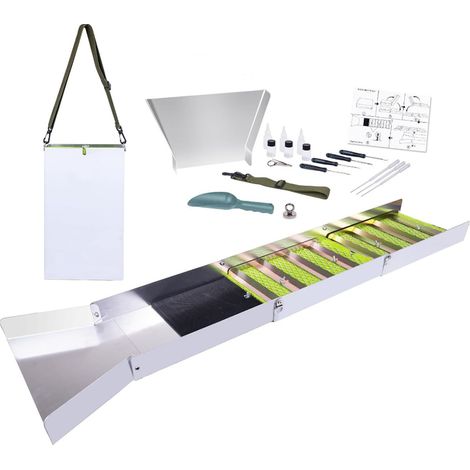 Kit de boîte d'écluse pour l'exploitation minière de l'or, Portable, pliable, en alliage d'aluminium, Compact, équipement léger de 50 pouces (1/5)
