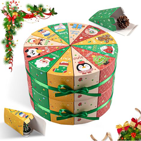 Boîte cadeau Noël Petite, 24 boîtes de calendrier de l'Avent à fabriquer soi-même, boîtes de calendrier de Noël pour compte à rebours, pour garçon fille emballage cadeau de Noël (1/5)