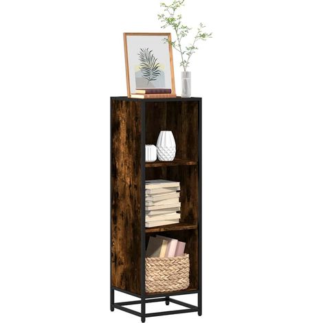 Bücherregal Räuchereiche 33,5x33x107,5 cm Holzwerkstoff