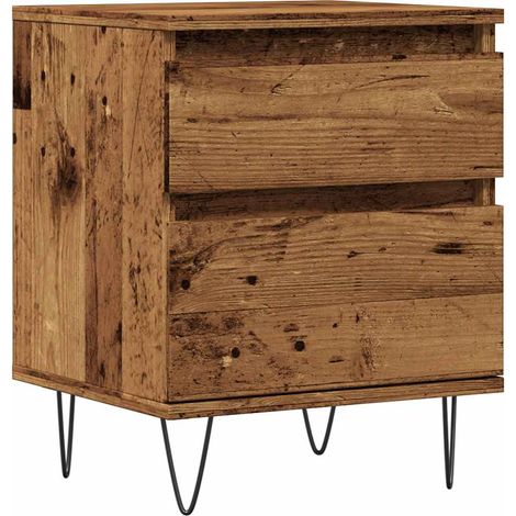 Maison Exclusive - Nachttisch Altholz-Optik 40x35x50 cm Holzwerks