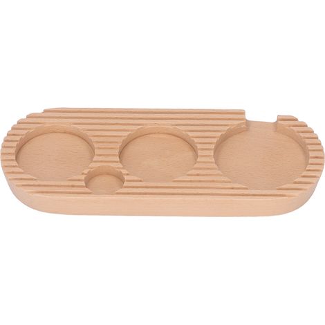 Multifunktionaler Kaffeestampferhalter aus Holz mit 4 Schlitzen für Kaffeefilter (Größe S: Geeignet für 51 mm/2,01 Zoll und 53 mm/2,09 Zoll) (1/5)