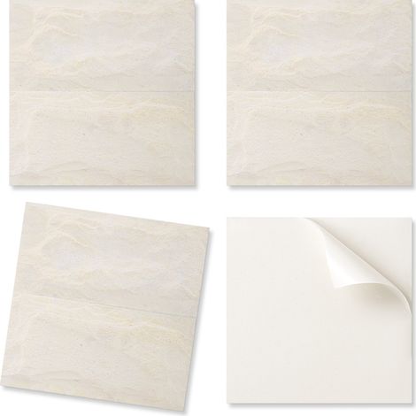 Baldosas de vinilo autoadhesivas - Decoraci贸n con estampado de textura de piedra natural 9x30x30 cm