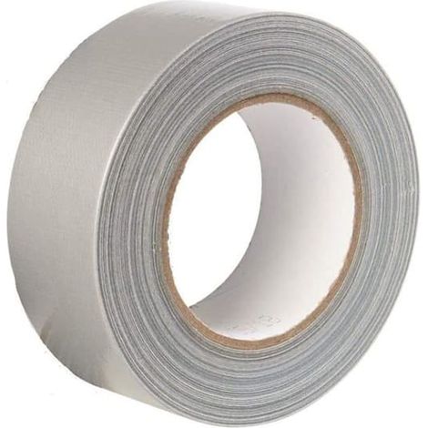 Ruban adhésif en tissu - GTSE - Ruban argenté - 48 mm x 50 m - Résistant - Imperméable (1/4)