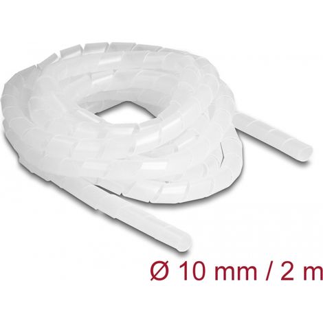 Delock Manguera en espiral flexible de 2 m x 10 mm transparente