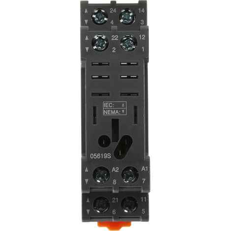Prise femelle à montage sur rail DIN 8 contacts, Rail DIN, 300V, pour Relais 2RT RKL de RS PRO ( Prix pour 1 ) (1/3)