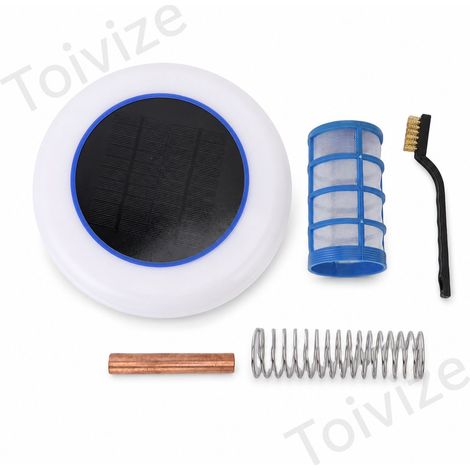 Ioniseur Solaire de Piscine Toivize Modèle Standard Flotteur LED 7 Couleurs Anode Cuivre Purificateur d'Eau Écologique pour Bassin (1/5)