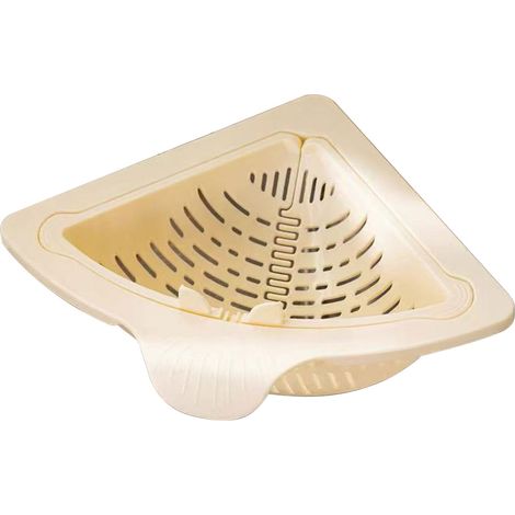Dreieckiger Spülbecken-Siebeinsatz, Küchenabflusssieb, Eckspülbecken-Organizer, magnetischer Geschirrspüler-Sicherheitsfilter, Haushaltsabwasserentsorgung (1/2)