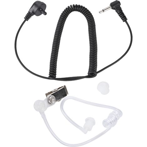 Écouteurs Courbés Monauraux 3.5mm avec Conduit d'Air pour Microphone Haut-Parleur
