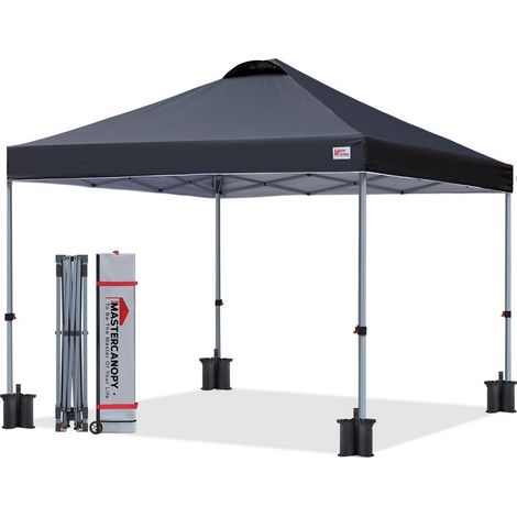 Pop-up Pavillon 2,5x2,5m, 3-fach höhenverstellbar, UPF50+, wasserabweisend, inkl. Tasche & Sandsäcke (1/5)