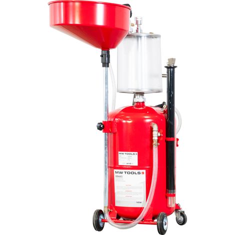 Récupérateur et aspirateur d'huile 65L voyant de contrôle MW Tools OD682