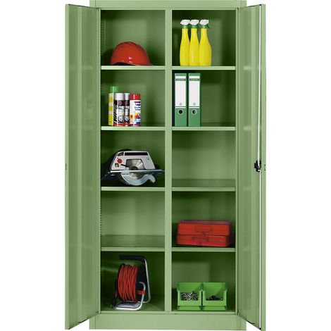 C+P, Armoire d'atelier en tôle d'acier, 8 tablettes, h x l x p
