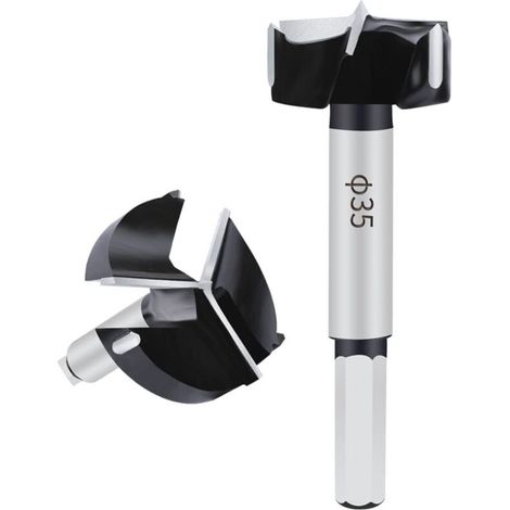 Mèche Forstner en Carbure de Tungstène 35 mm pour Bois Dur, Perceuse, Coupe-Bois, Kit d'Outils pour Plastique, Contreplaqué (1/4)