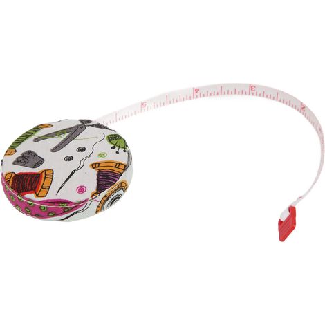 Ruban à mesurer couture 1,5m mini portable précis plastique double échelle, mètre ruban souple pour tissu cuir, outil de couture multifonction 180cm (1/5)
