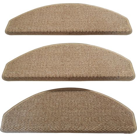 etm Tapis d'escalier d'origine, lot de 3,naturel, 65 x 23,5 cm,
