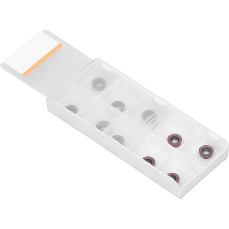 Lot de 10 plaquettes de tournage rondes en carbure pour l'usinage de pièces en acier inoxydable (1/5)