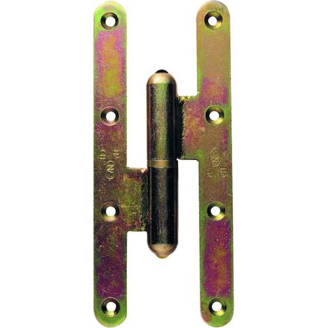 Paumelle renforcée bout rond zingué blanc 140 x 60 mm gauche - TORBEL INDUSTRIE