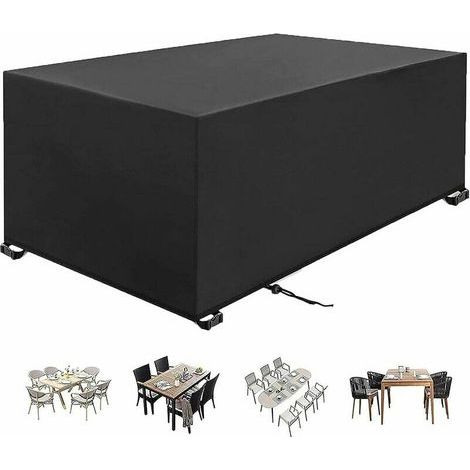 Rechteckige Gartenmöbelabdeckung 230 x 120 x 75 cm – 420D Oxford-Gewebe – Reiß- und korrosionsbeständig – Schutz für Gartenmöbel (1/5)