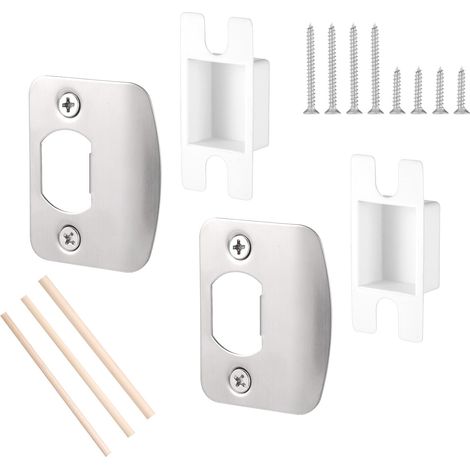 1 Ensemble Plaque de Verrouillage de Porte Standard Gâche de Loquet Sécurité Matériel pour la Maison le Bureau le Magasin l (1/5)