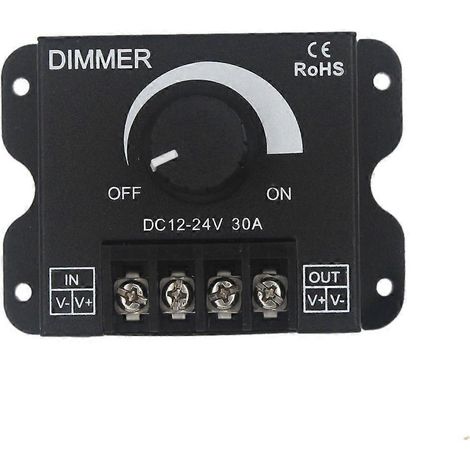 Variateur LED 12V/24V 30A PWM 360W pour rubans ou lampes LED (1/4)