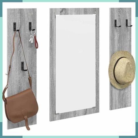 874536 Porte-manteau mural Montage mural Gris Sonoma 96 x 1,5 x 90 cm (1/5)