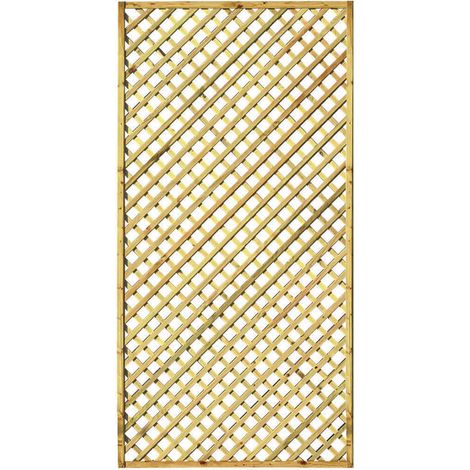 Zest 3 x Hillside Diamond Wooden Trellis 1.83m x 0.9m 3ft Garden Screen Support (1/2)