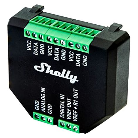 Interface de capteur galvaniquement isolée pour relais Shelly plus – Mesure température et humidité – Connexion capteurs analogiques et numériques
