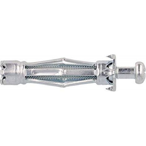 25 - Cheville Métallique - Vis M4 - Fixation Lourde - Expansion Automatique - Pour Mur Plein - Gris - 4x33cm